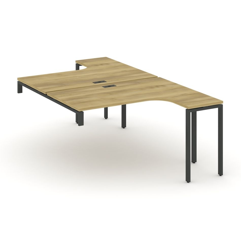 Рабочая станция-надставка на опорные тумбы CONCEPT CN.DSAN-004 Дуб Винченцо Черный