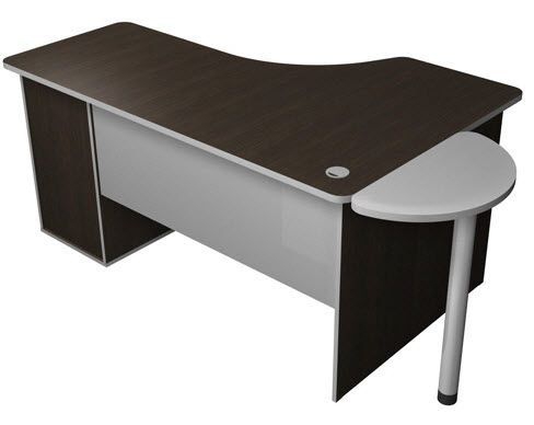 Станция рабочая с тумбой (левая) ПСРт3.16Л.1 венге/серый