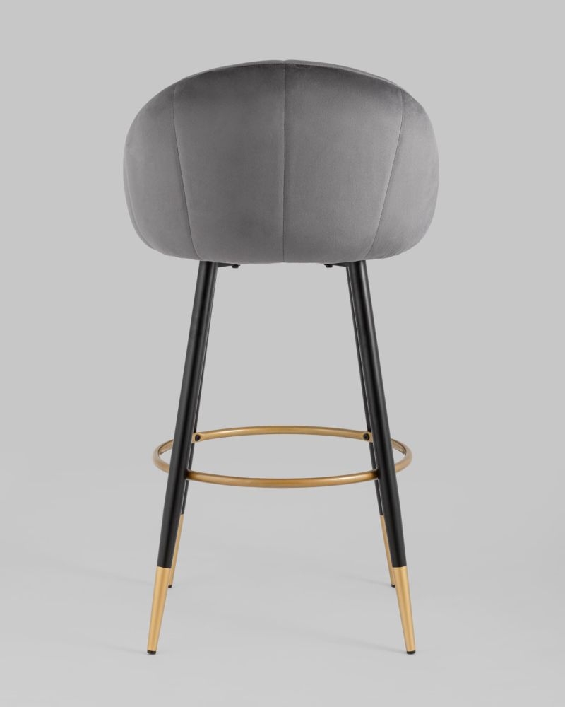 Стул Наоми барный велюр Серый
