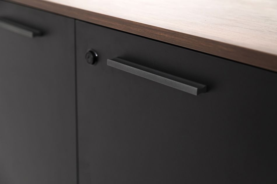 Шкаф для бумаг х2 MURANO 108 604 KR/BL Кальяри/Черный