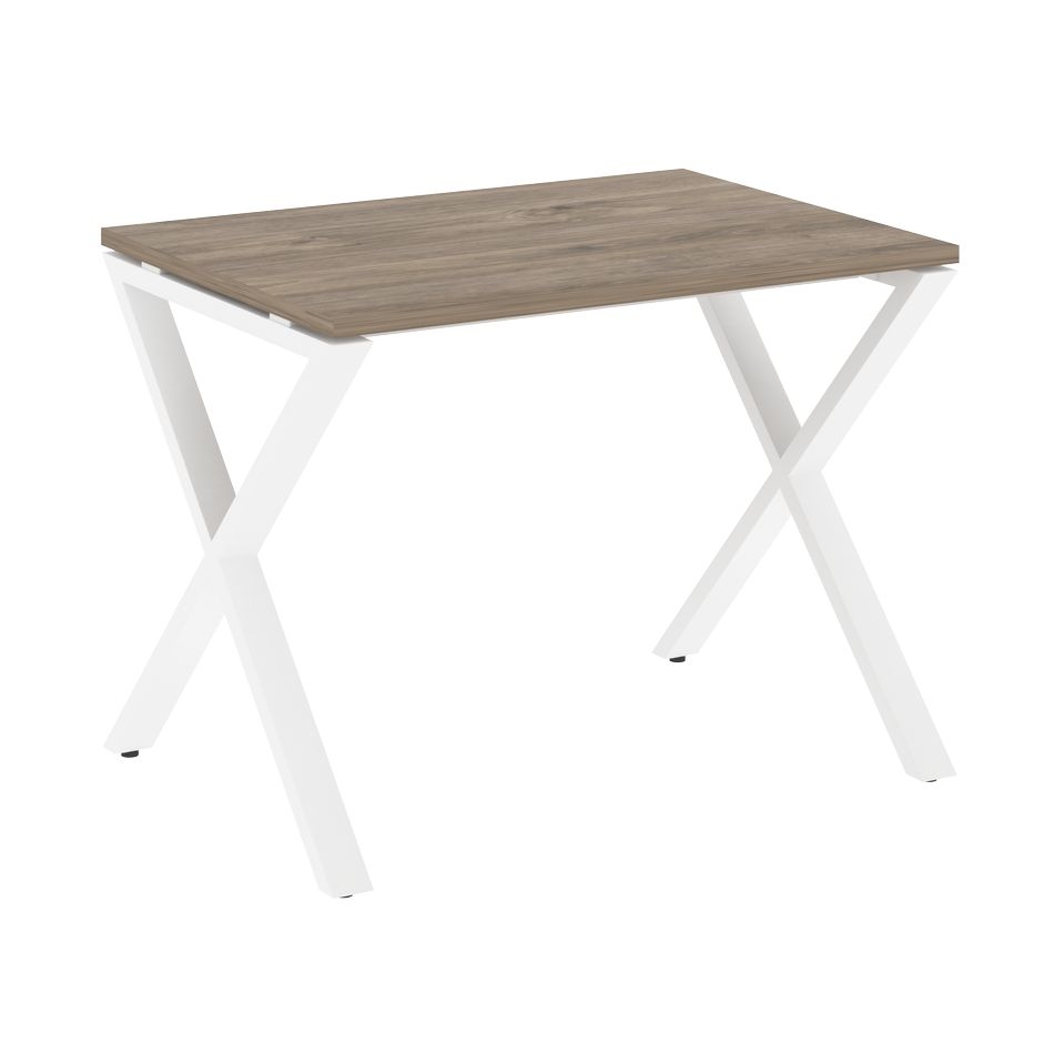 Стол рабочий LOFT VR.L-SRX-1.7 Металл белый Тиквуд темный