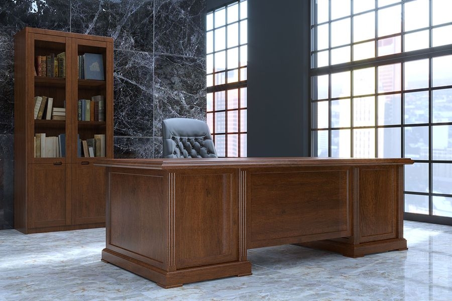 Наполнение одностворчатого шкафа с деревянной дверцей и вешалкой Amber 22554 Темный орех