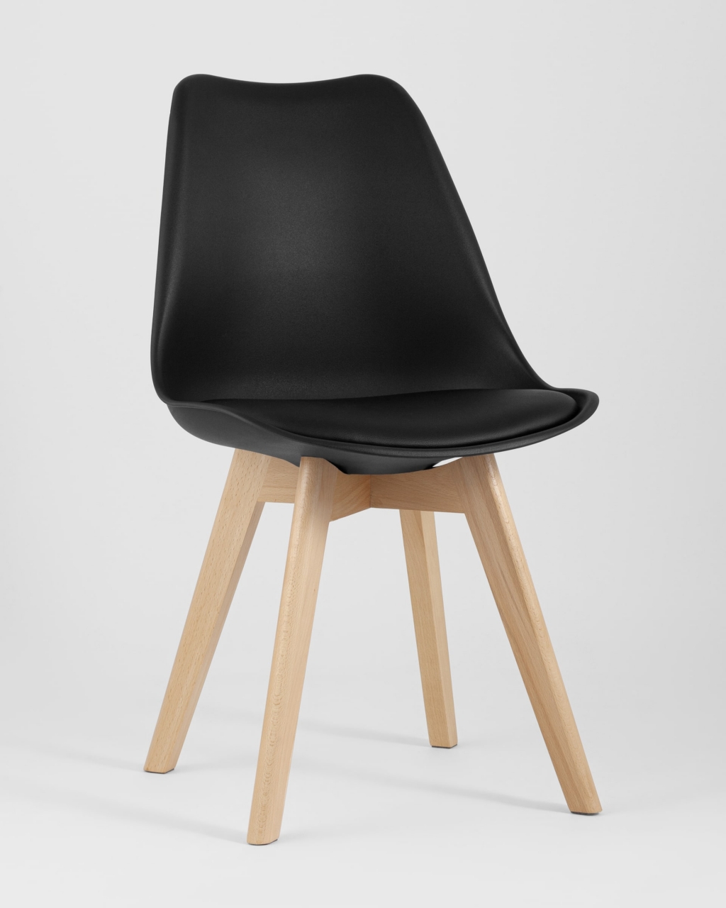 Обеденная группа стол Oslo Square 80x80 см, 4 стула Frankfurt Черный