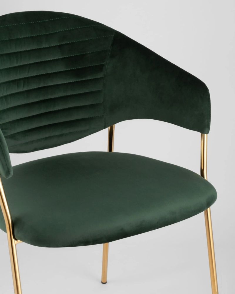 Стул Эвита мягкий зеленый обивка велюр 2 шт