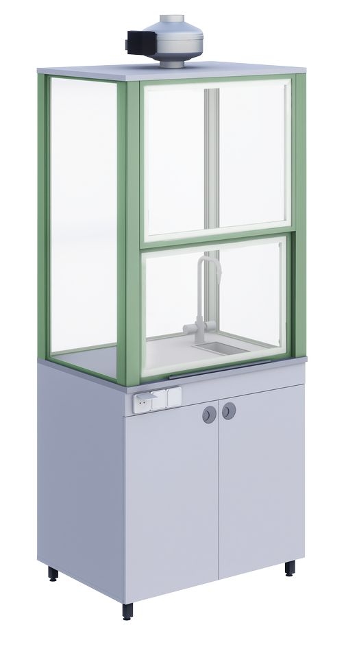 Шкаф вытяжной демонстрационный Оливковый/Серый