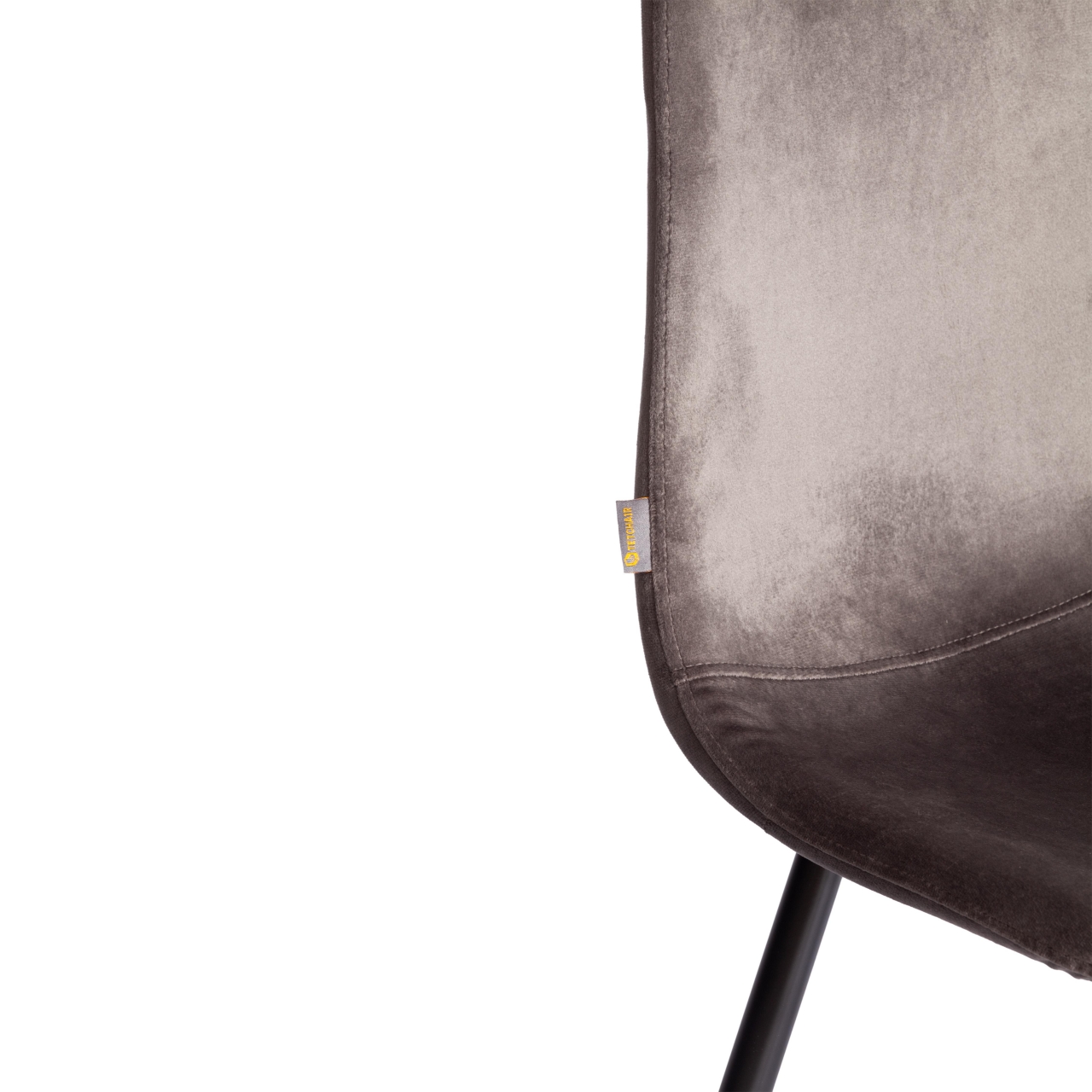 Стул BREEZE (mod. JSC-58) Велюр/металл , 44 х 53 х 86 см, Dark grey (темно-серый) HLR24 / черный