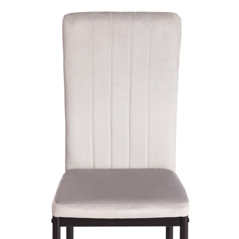 Стул VERTER (mod. 37-1) металл, вельвет, 47,8 х 41,5 х 97 см, Light grey (светло-серый) HLR14 / черный