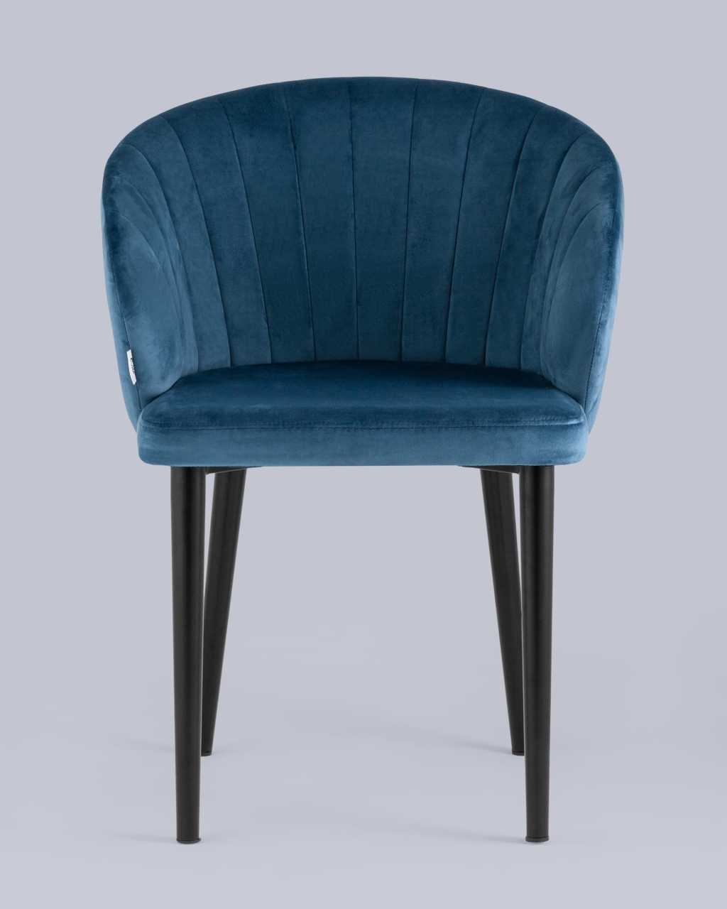 Стул с подлокотниками Шон велюр Пыльно-синий