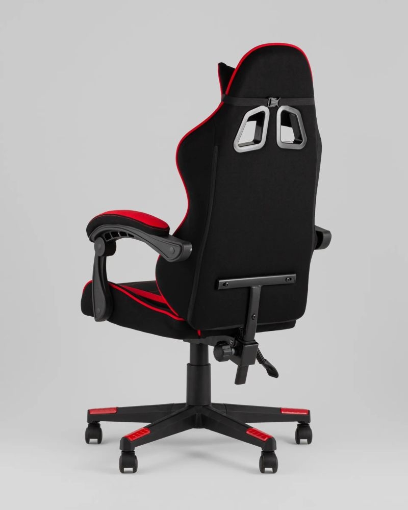 Кресло спортивное TopChairs Shadow ткань черно-красный