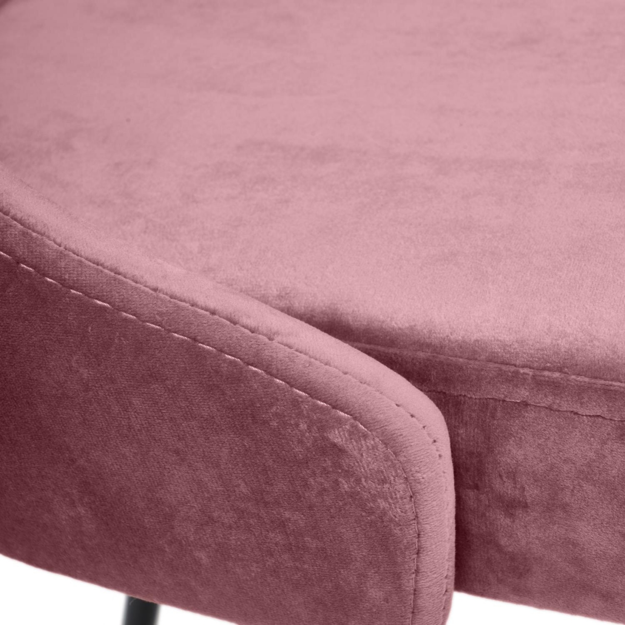 Стул LAVANDA (mod.712) ткань/металл, 55х55х92 см, высота до сиденья 50 см, коралловый barkhat 15 /черный