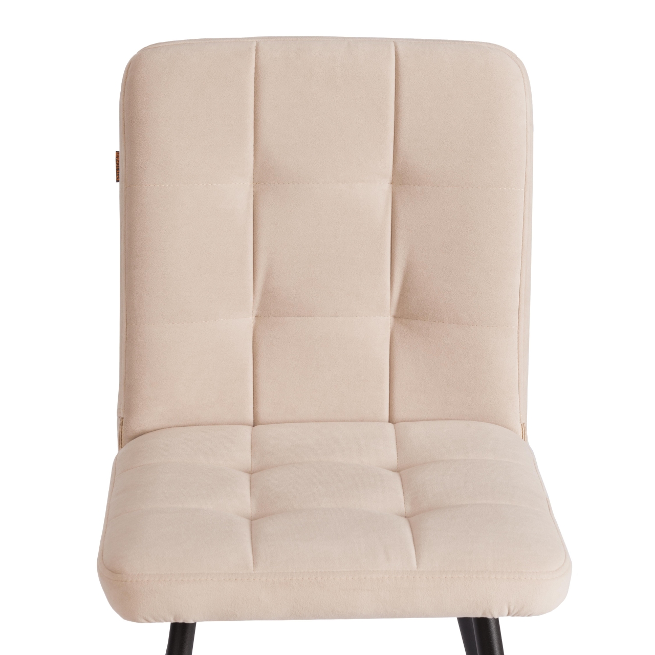 Стул обеденный Medeo LT, велюр, бежевый/черный, 7, 45х56х89 см