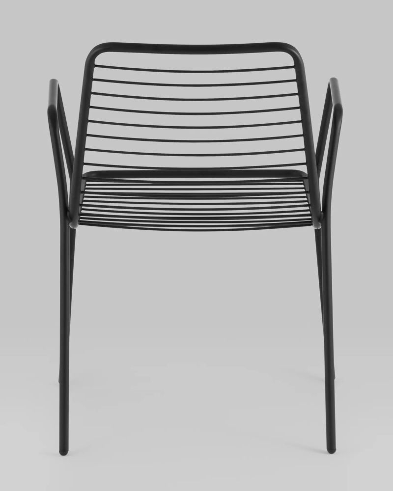 Стул Дели с подлокотниками металл черный