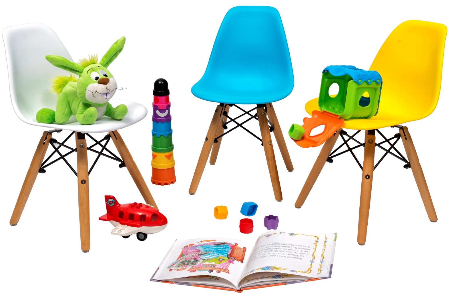 Стул EAMES DSW детский Голубой