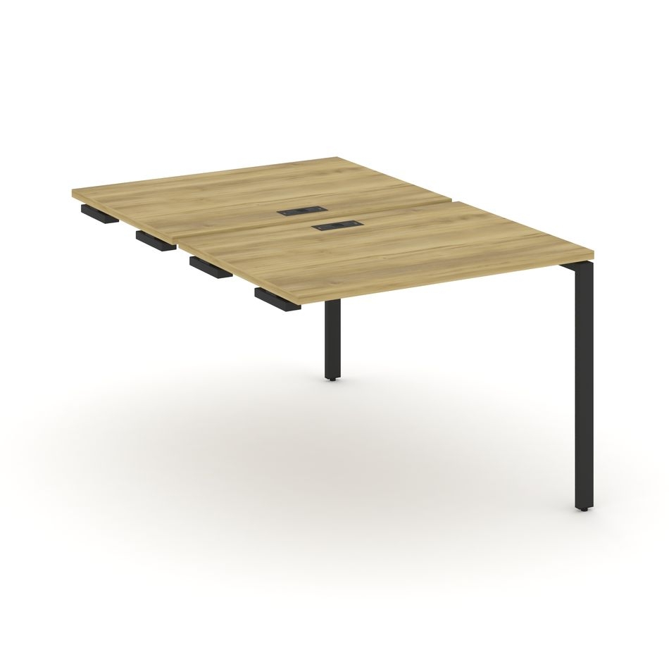 Двойной стол-приставка к опорным тумбам/шкафам CONCEPT CN.DSPR-001 Дуб Винченцо Черный