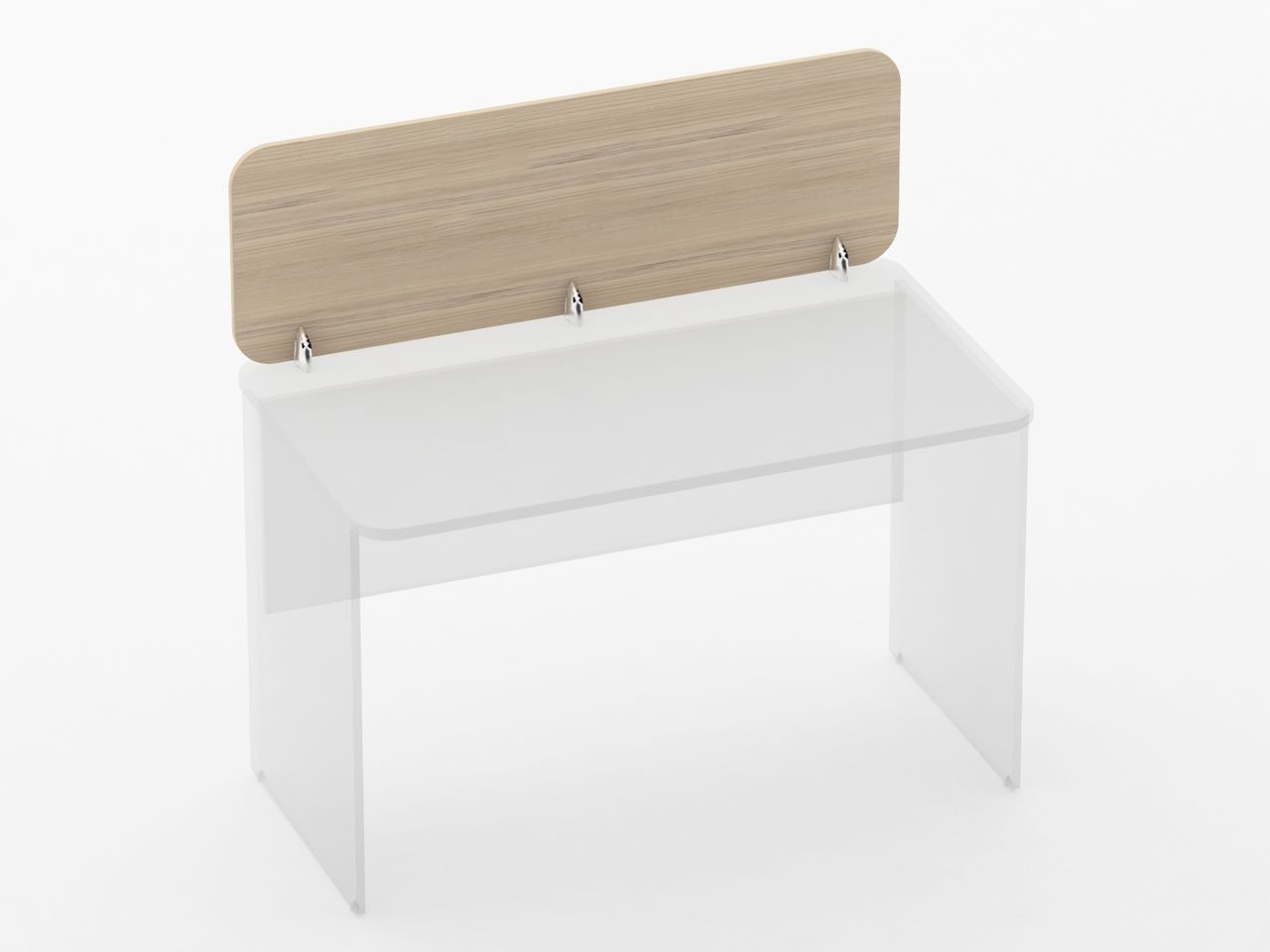 Экран разделительный прямой Glassy 5.14.12 Орех