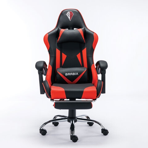 Кресло компьютерное BRABIX Dexter GM-135 подножка Красное