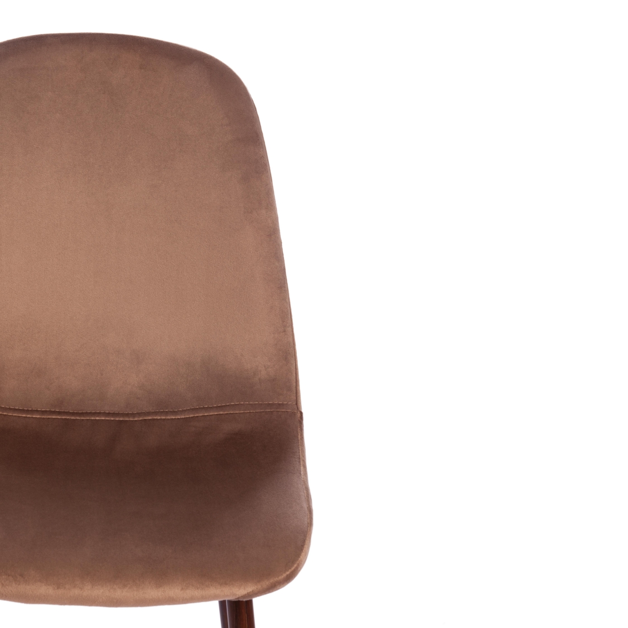 Стул BREEZE (mod. 4724) вельвет/металл, 44 х 53 х 87 см, Brown (коричневый) HLR11 / орех