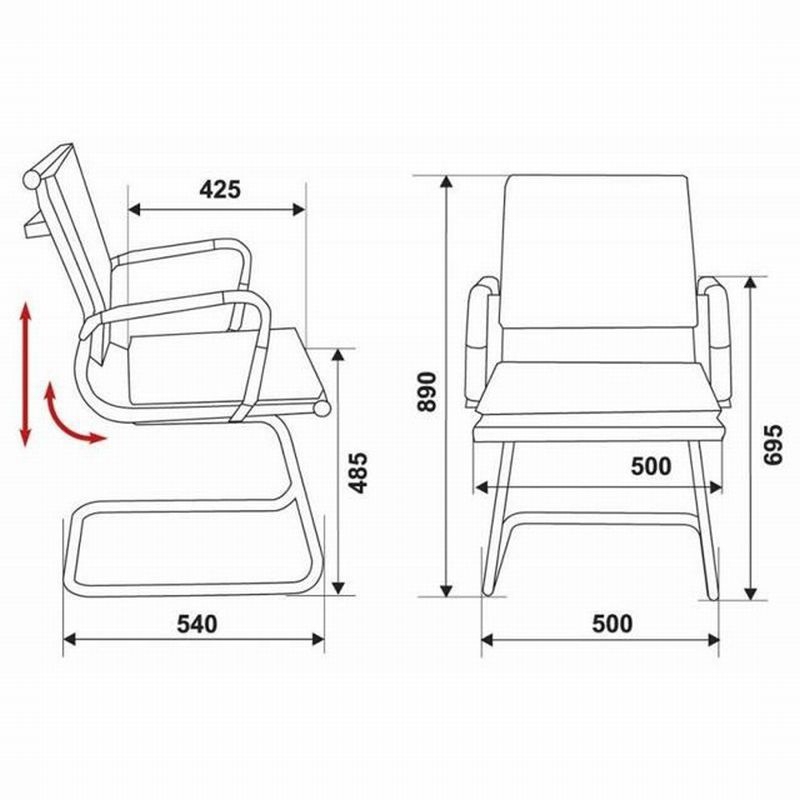 Кресло для посетителя Бюрократ CH-993-LOW-V/BROWN