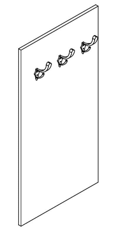 Вешалка-панель с крючками KHP 5010 Дуб сонома светлый