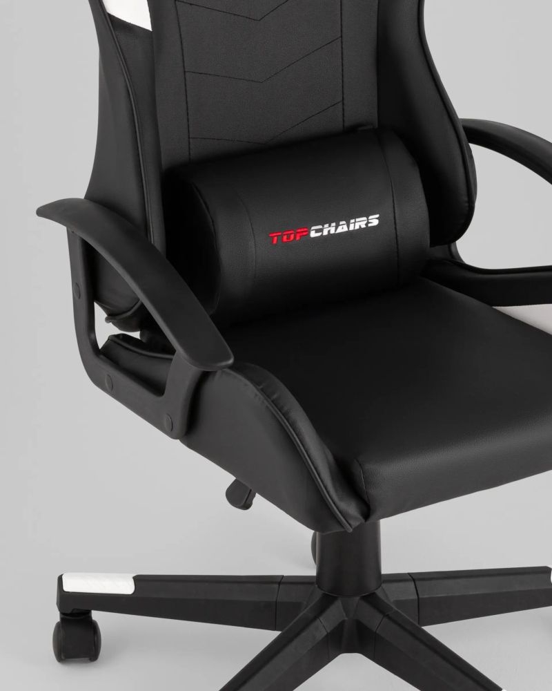 Кресло спортивное TopChairs Warden черно-белый
