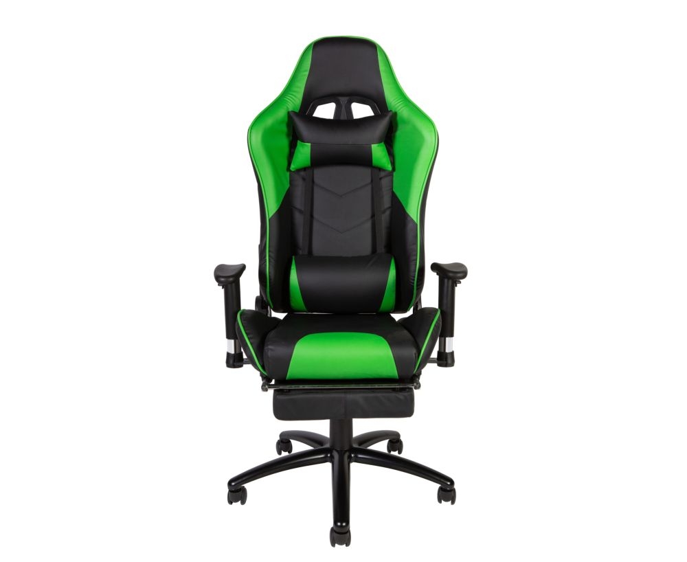 Игровое кресло Лотус ГТС РФ-8066Е Черный/Зеленый / Lotus GTS RF-8066E