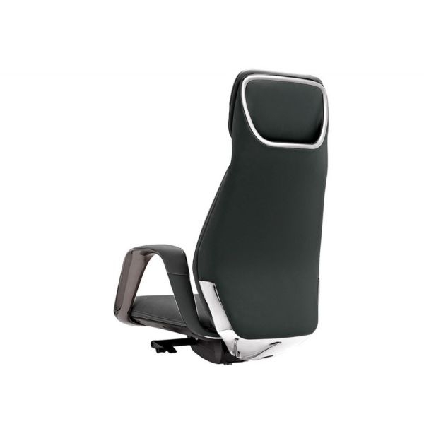 Эргономичное кресло руководителя Eureka OC07 SERENE (Nappa кожа), черное