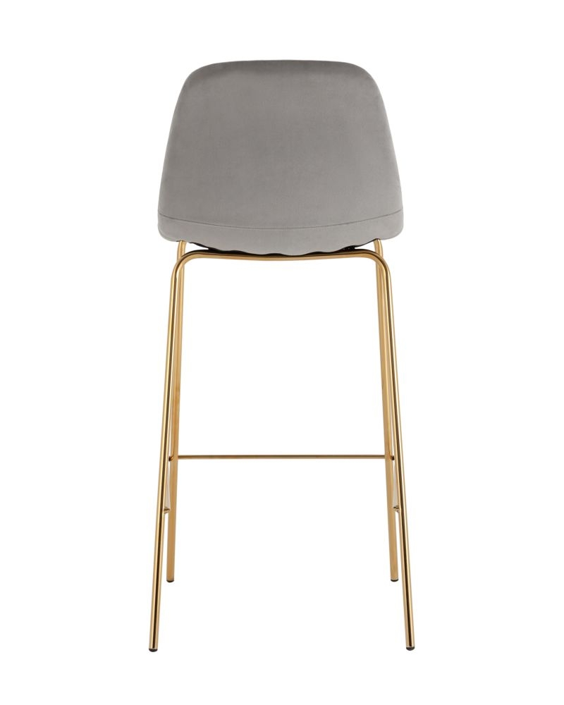 Комплект из двух стульев Валенсия SN велюр серый золотые ножки (2 шт)