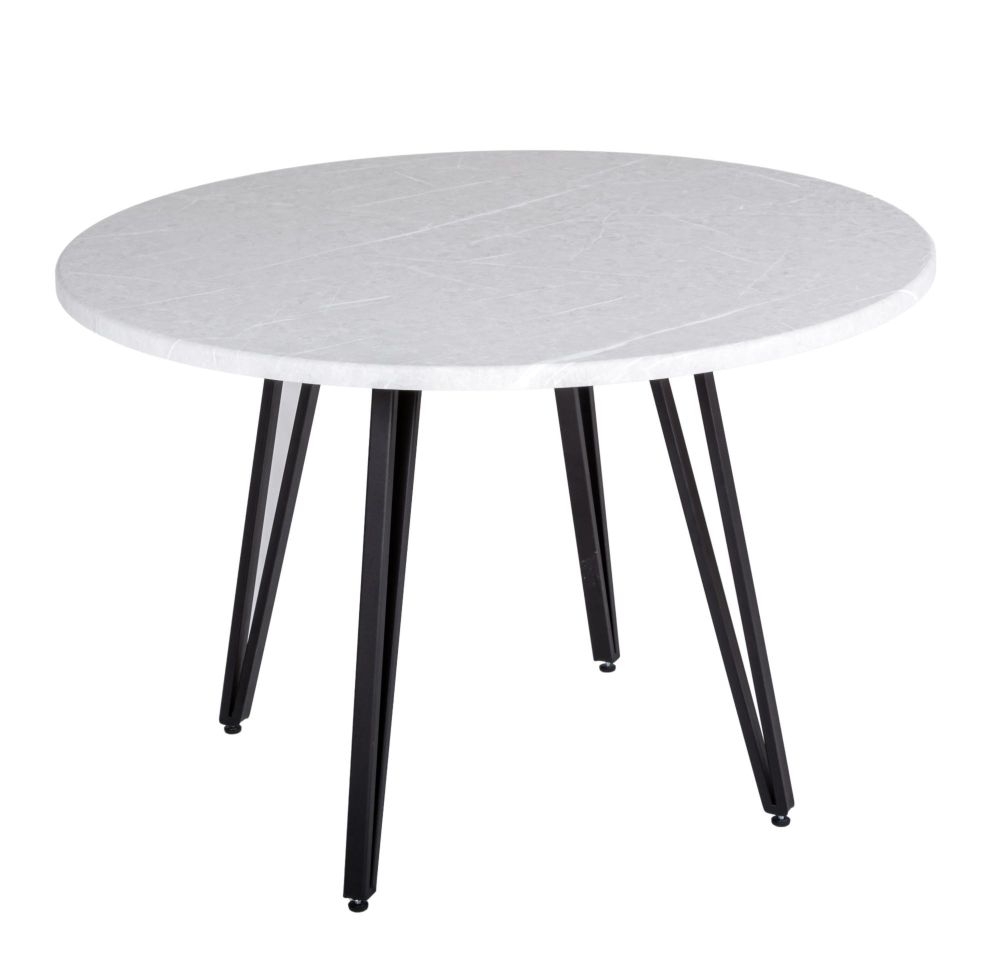 Стол Диего d110 Мрамор бьянко
