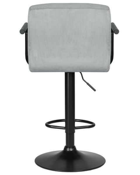 Стул барный DOBRIN KRUGER ARM BLACK (серый велюр (MJ9-75)) 2 шт