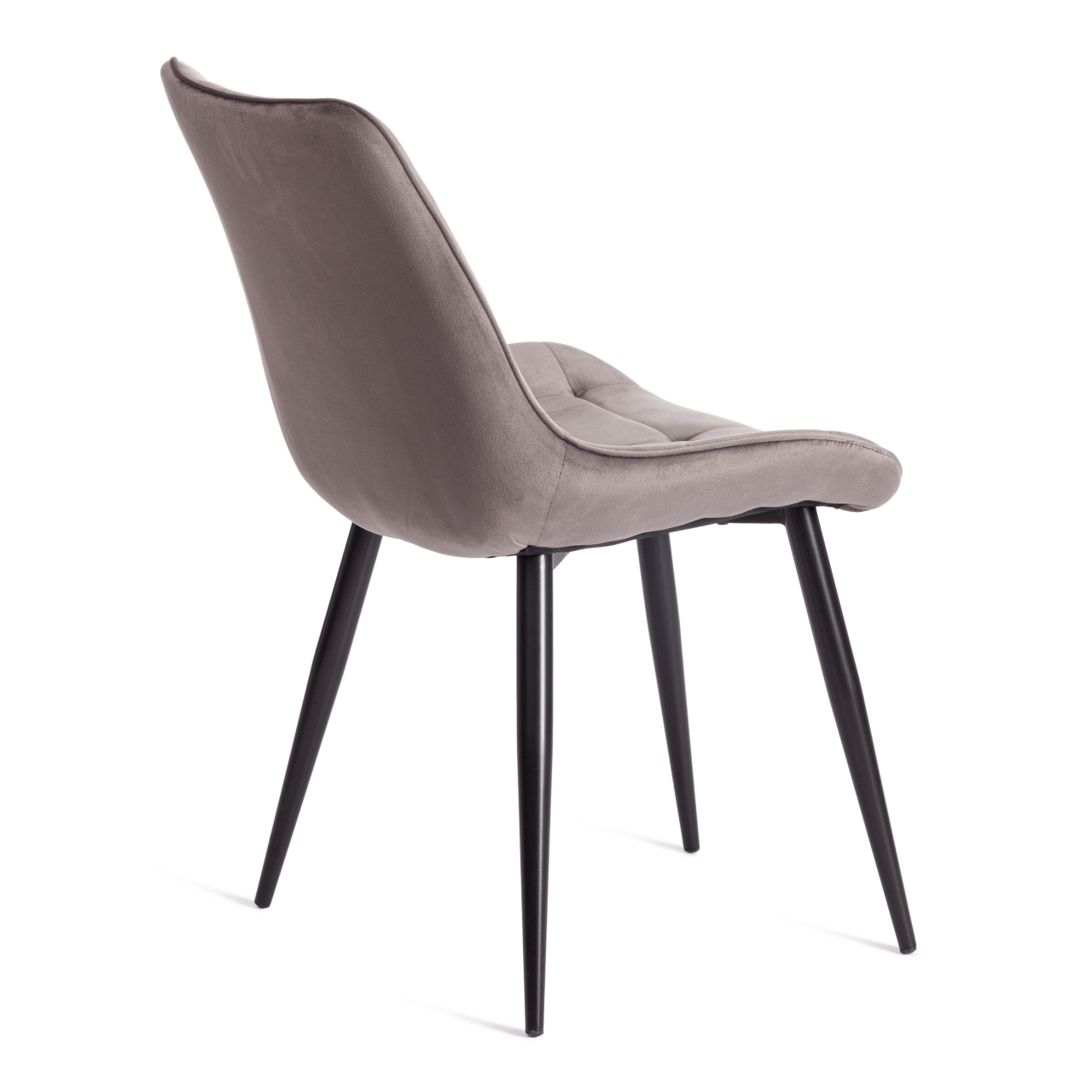 Стул ABRUZZO ( mod. 8060 ) металл/вельвет, 52 х 63 х 85 см, светло-серый (HLR 24)/черный