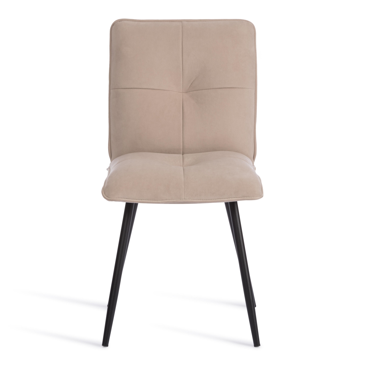 Стул обеденный Sweet флок , 46х55х88, бежевый/черный, 7