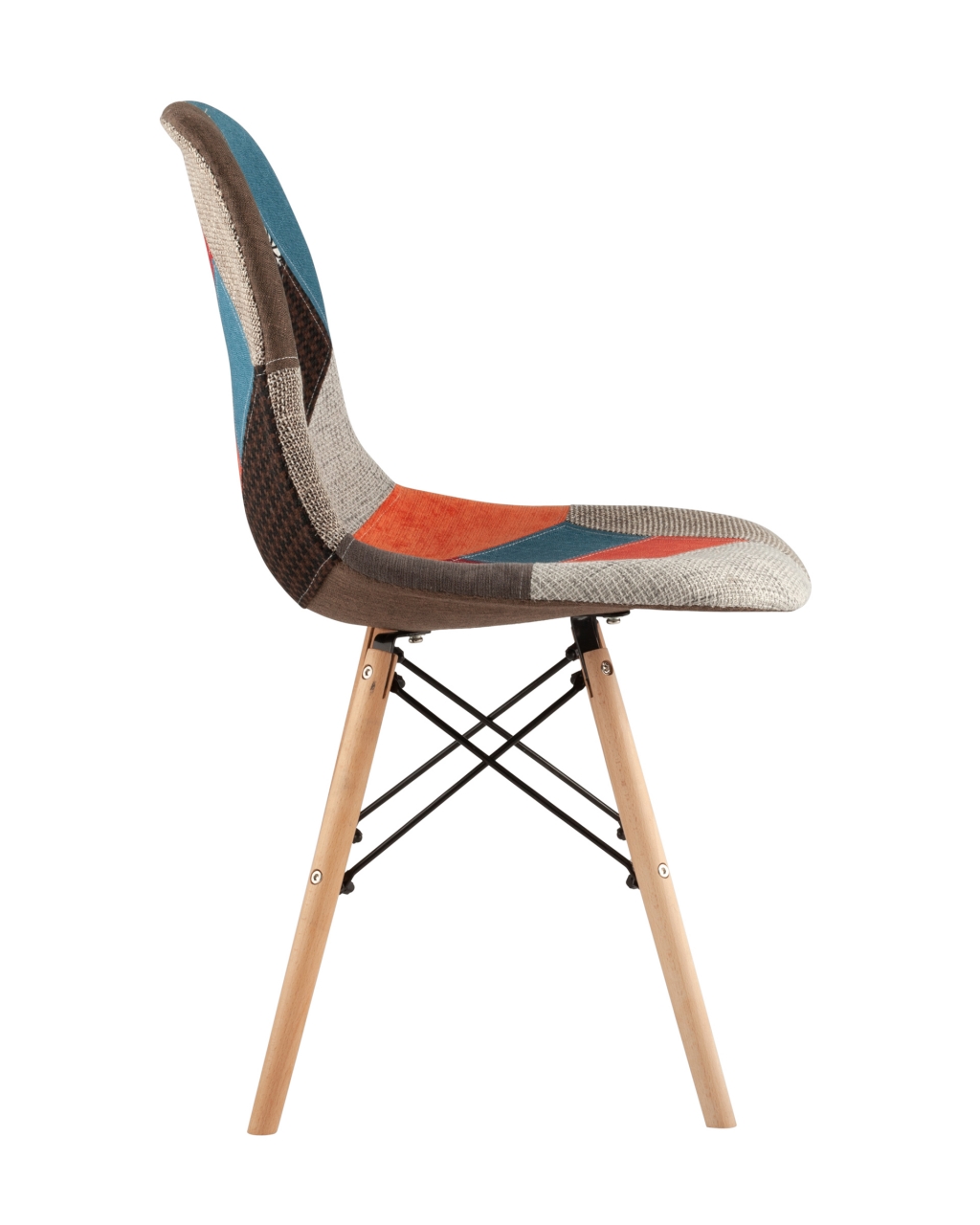 Обеденная группа стол Oslo 120x80, стулья Eames DSW Пэчворк