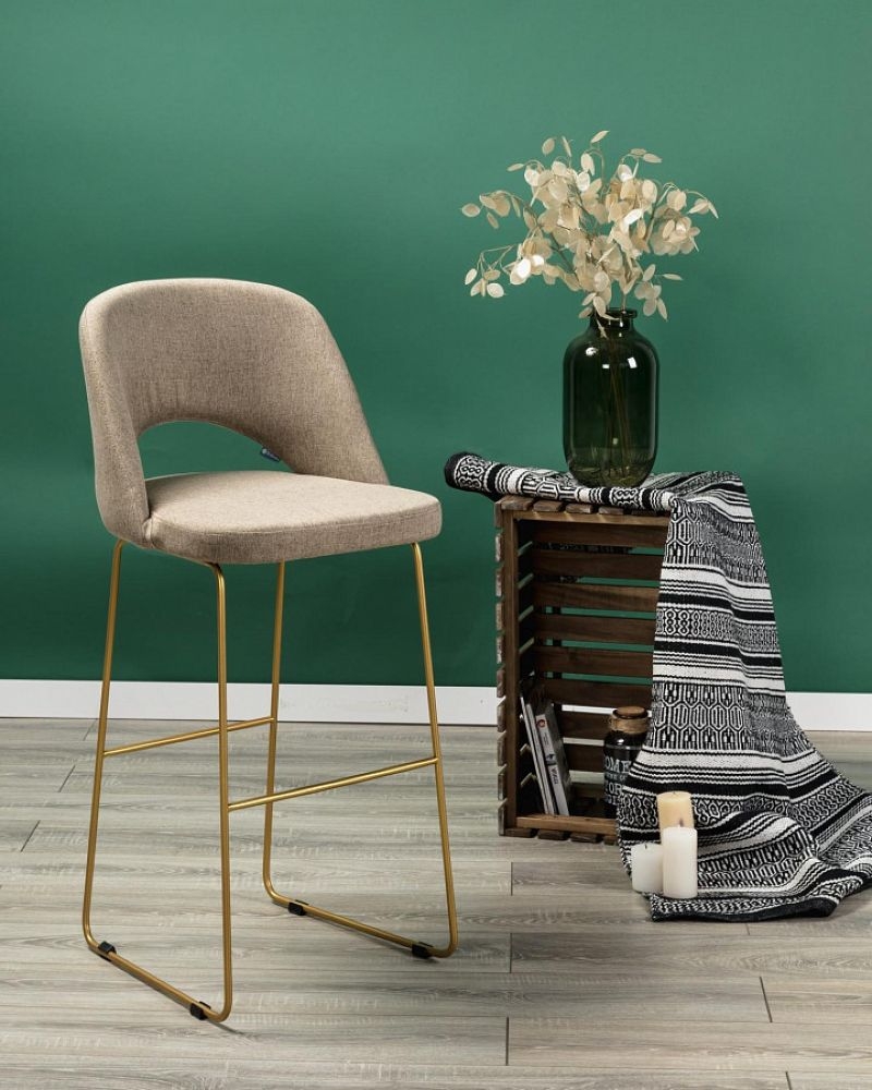 Кресло Бар Lars Б Браун/ЛинкЗолот