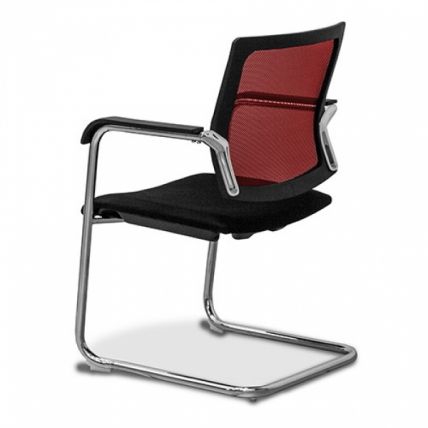 Стул офисный Домино спинка-сетка Черный/Красный