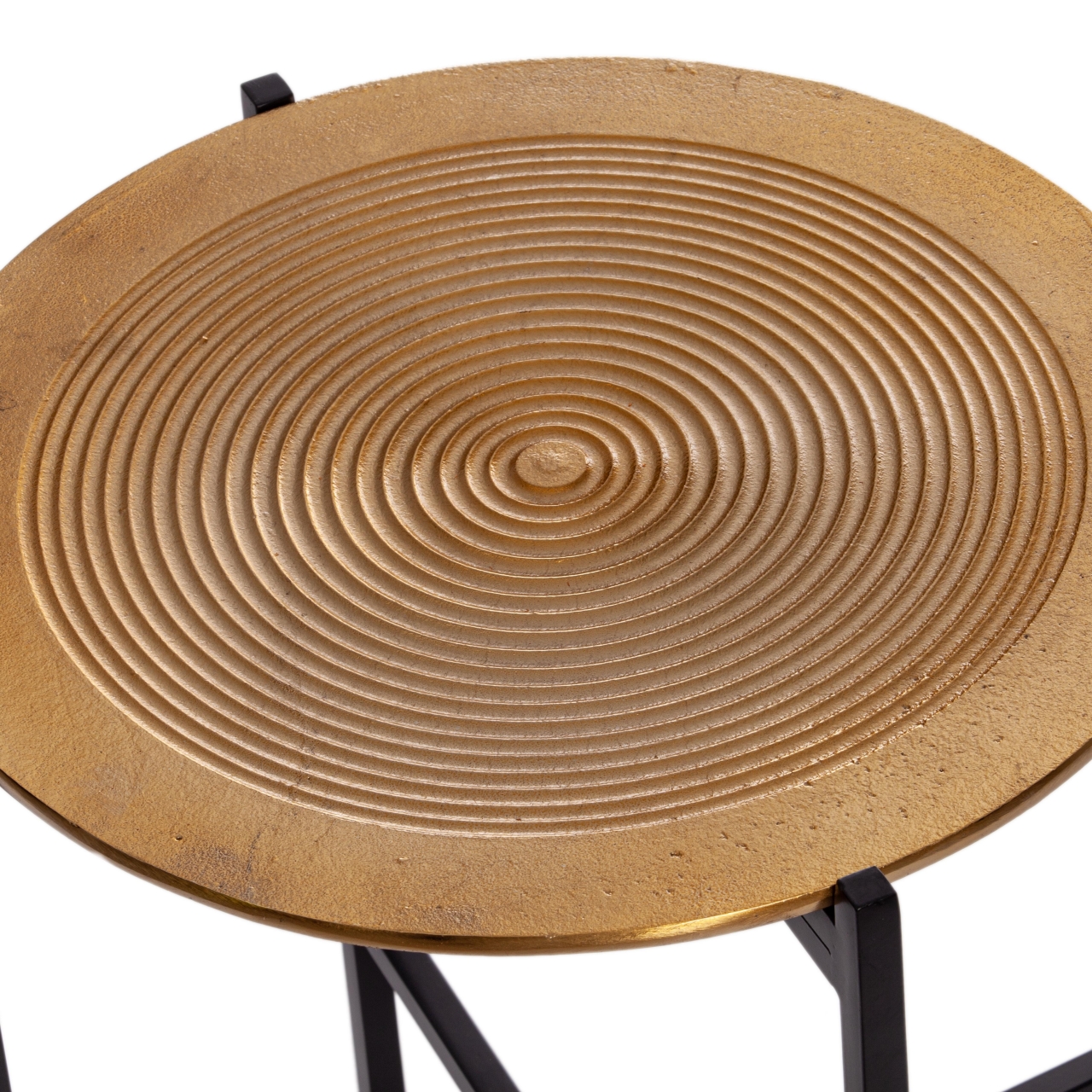 Столик кофейный Secret De Maison BLOOM ( mod. 11873-B ) алюминиевый сплав, 46*46*51 см, черный/античная медь