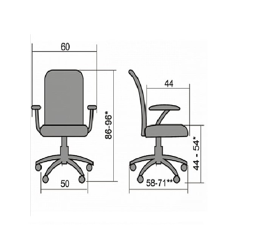 Кресло для оператора Metta FK-8 PL Красное №22