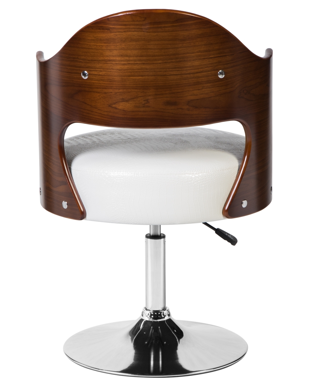 Стул барный LMZ-5388 Коричневое дерево-белый крокодил