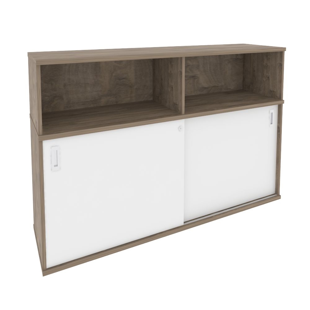 Шкаф-купе приставной / опорный ONIX O.SHKO-2.8 Тиквуд Темный/Белый