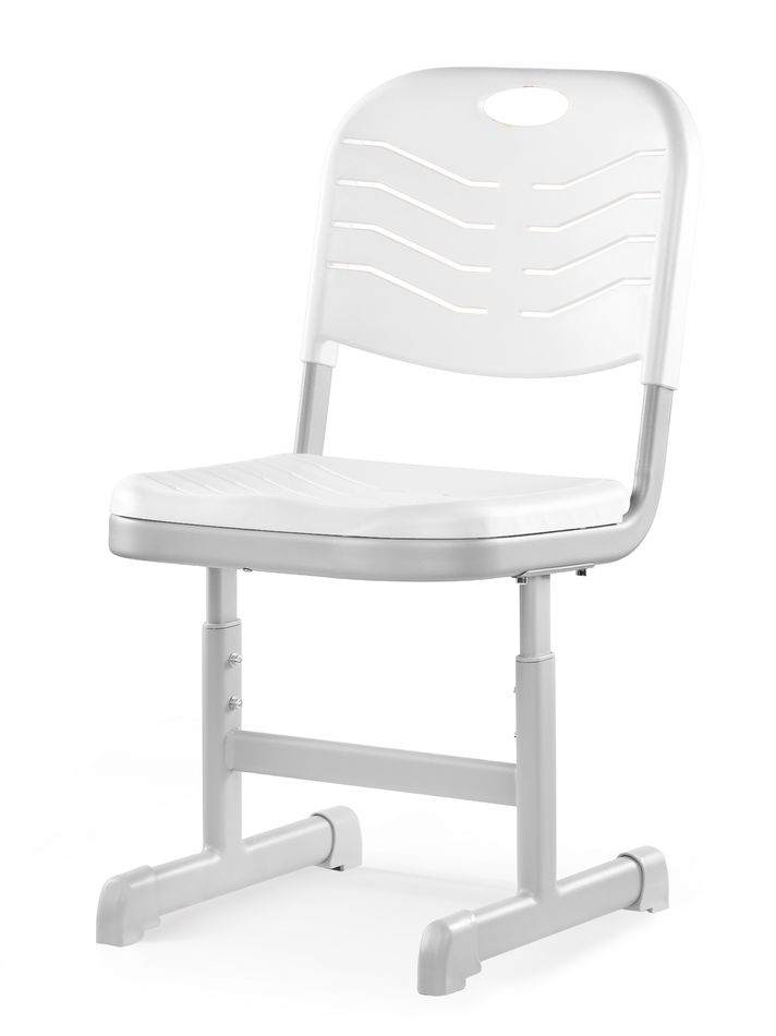 Стул ученический регулируемый пластиковый (рост 3-5) Белый