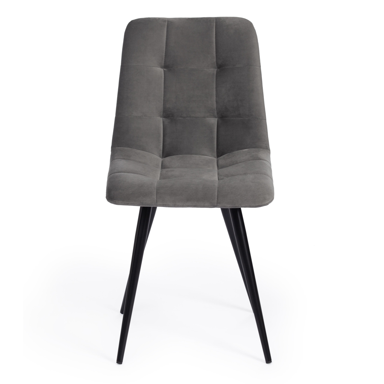 Стул CHILLY (mod. 7095-1) ткань/металл, 45x53х88 см, высота до сиденья 50 см, серый barkhat 26/черный