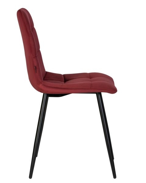Стул обеденный DOBRIN CHILLY (Бордовый Holland 47, основание черное) 4 шт