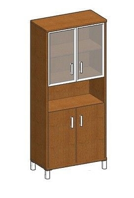 Стеллаж стекло тонированное В430.10 Орех Даллас