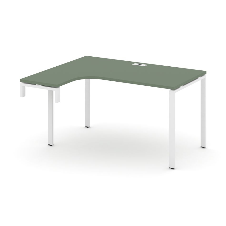 Стол-надставка на опорную тумбу (левый) CONCEPT CN.OSAN-002(L) Сандал Янтарный Белый