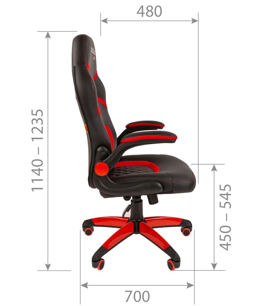 Кресло геймерское CHAIRMAN GAME 18 Черный Голубой