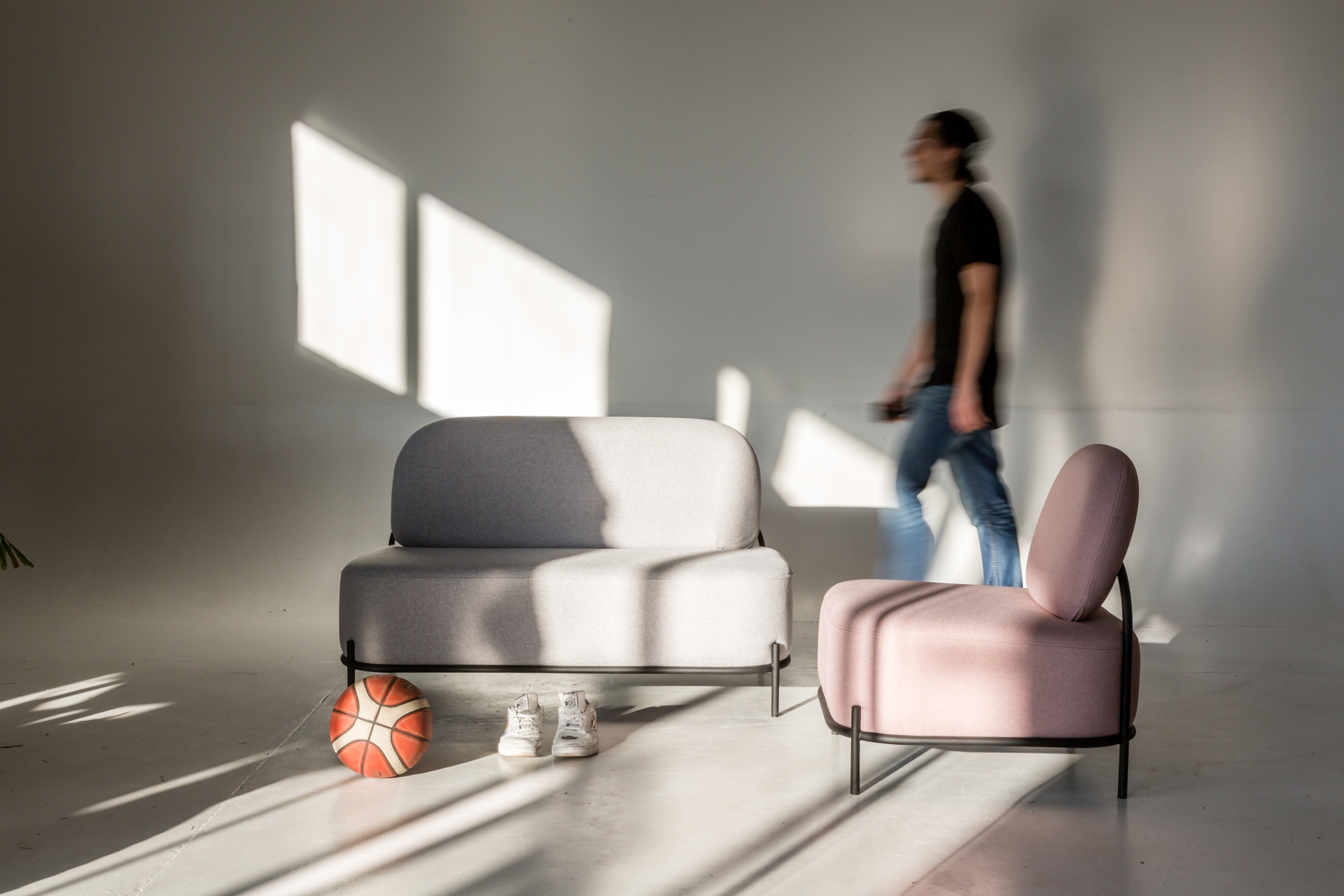 Диван Gawaii 2-х мест Светл серый