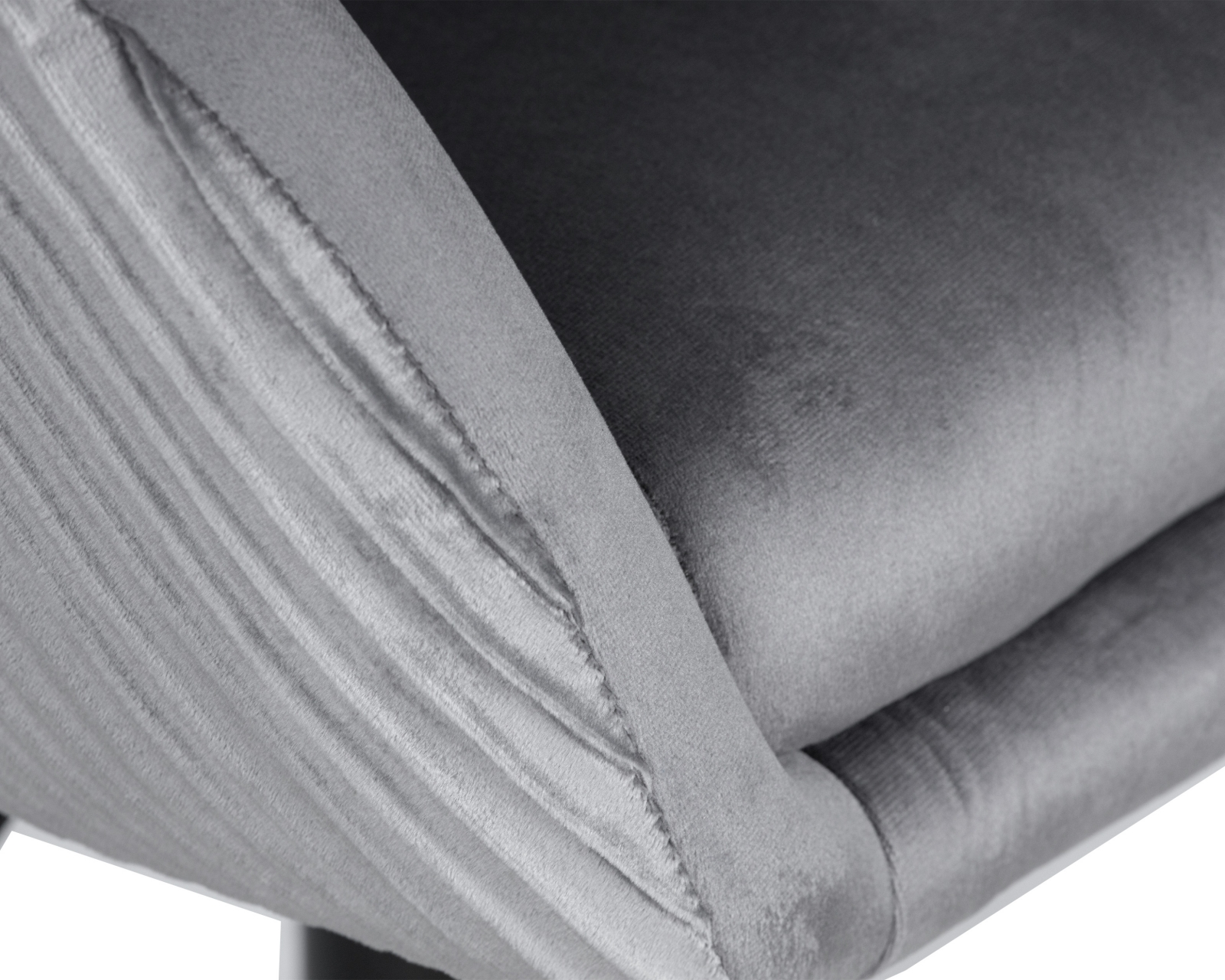 Кресло дизайнерское DOBRIN EDISON BLACK (серый велюр (1922-19))