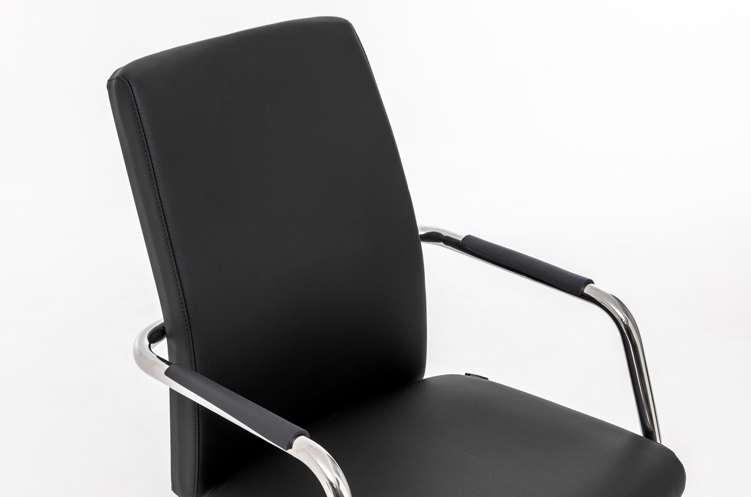 Кресло на 4-х опорах WELL_SEAT 4leg Ecotex 3001 black Черный Хром