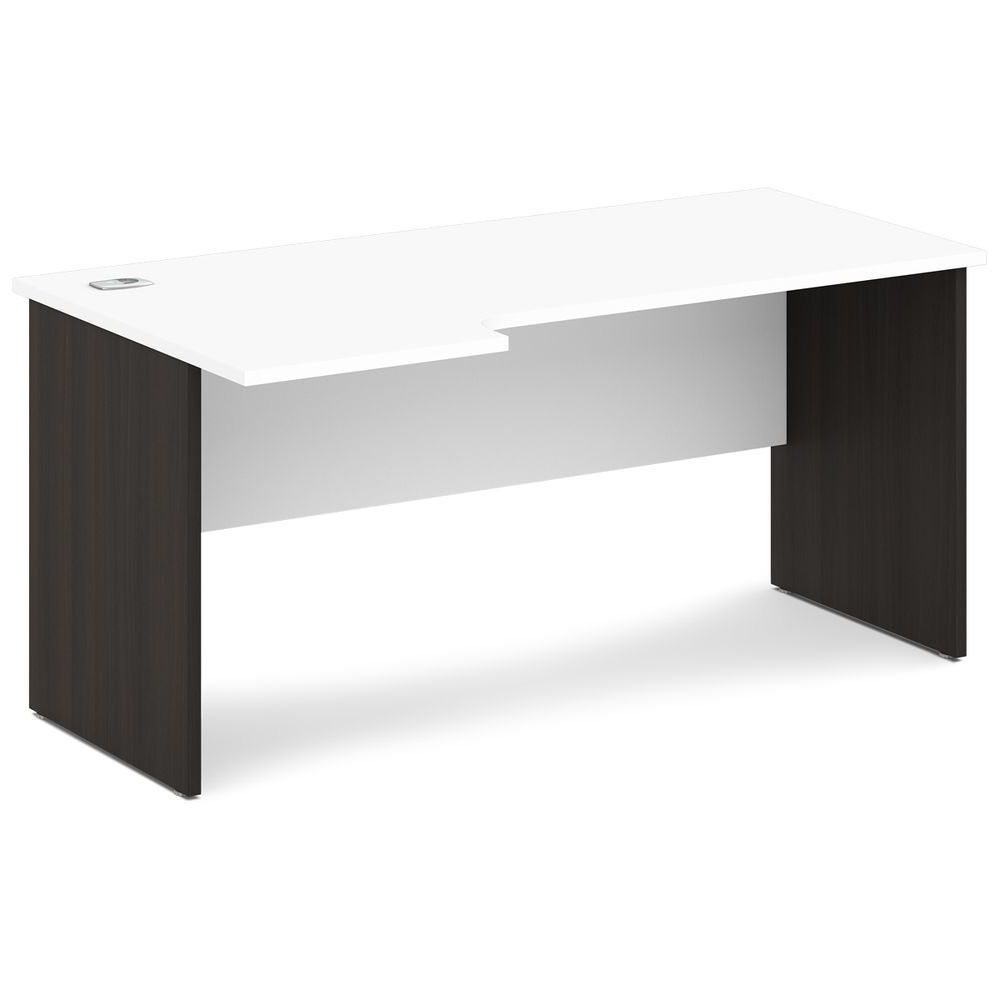 Стол эргономичный Sentida S-46 левый Белый/Дуб Честерфилд