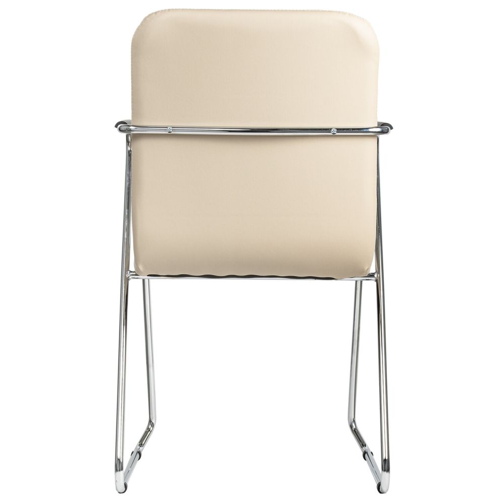 Кресло для приемных и переговорных BRABIX Visit CF-101 экокожа Бежевый