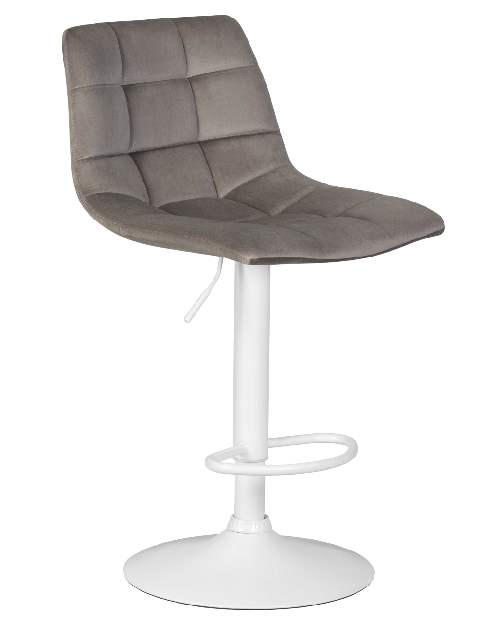 Стул барный DOBRIN TAILOR WHITE (серый велюр (MJ9-75)) 2 шт